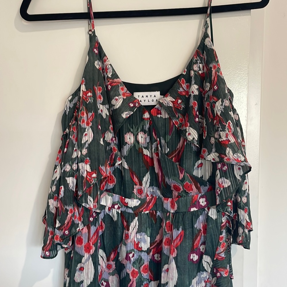 Silk Tanya Taylor off-the-shoulder boho dress